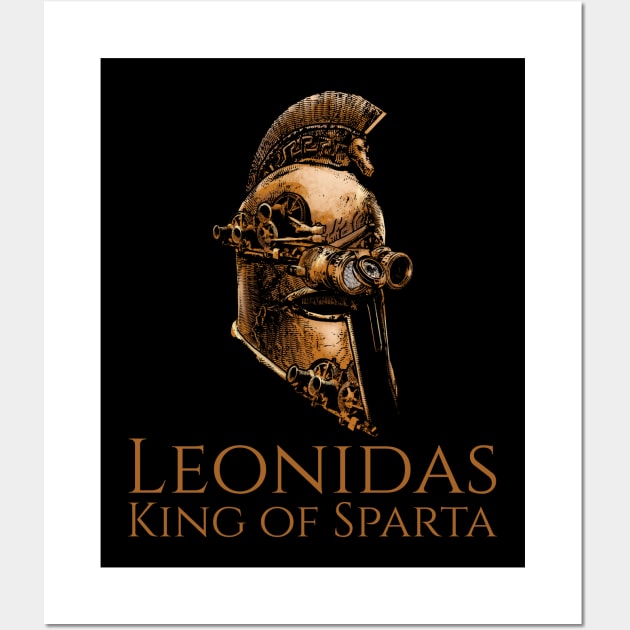 Leonidas - King Of Sparta - Steampunk Ancient Greek Helmet Wall Art by Styr Designs